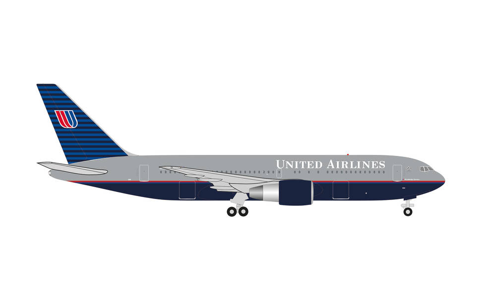 536738 Herpa United Airlines / ユナイテッド航空 B767-200 N603UA Battleship livery 1:500 完売しました。