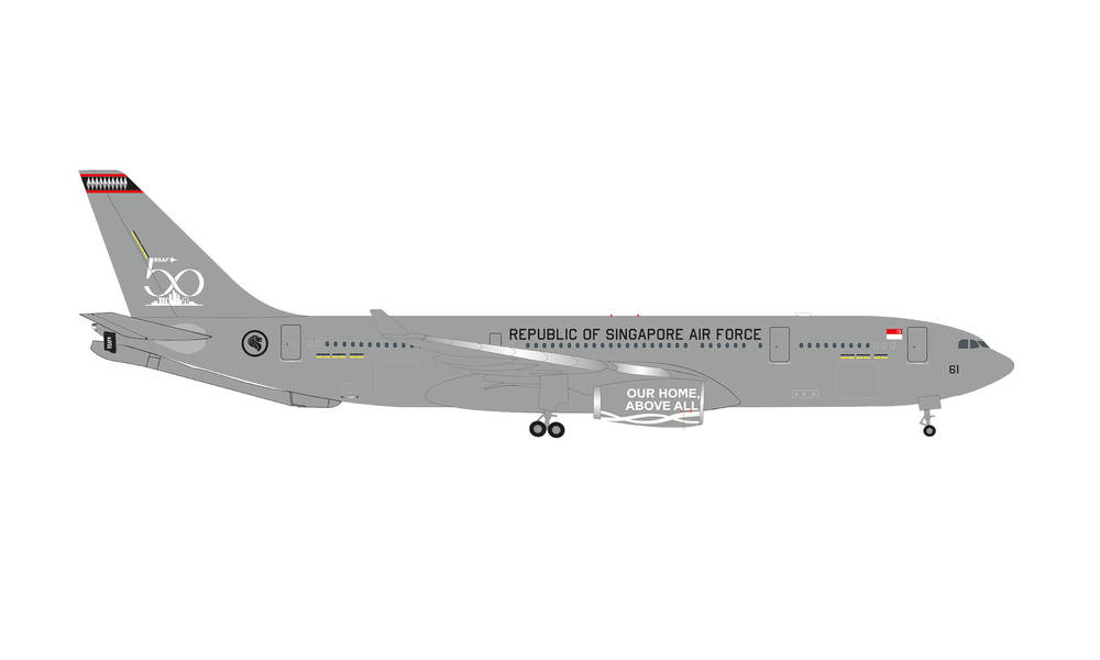 536745 Herpa Republic of Singapore Air Force / シンガポール空軍 A330 MRTT 761 112 Squadron, Changi Air Base “RSAF 50 years” 1:500 完売しました。