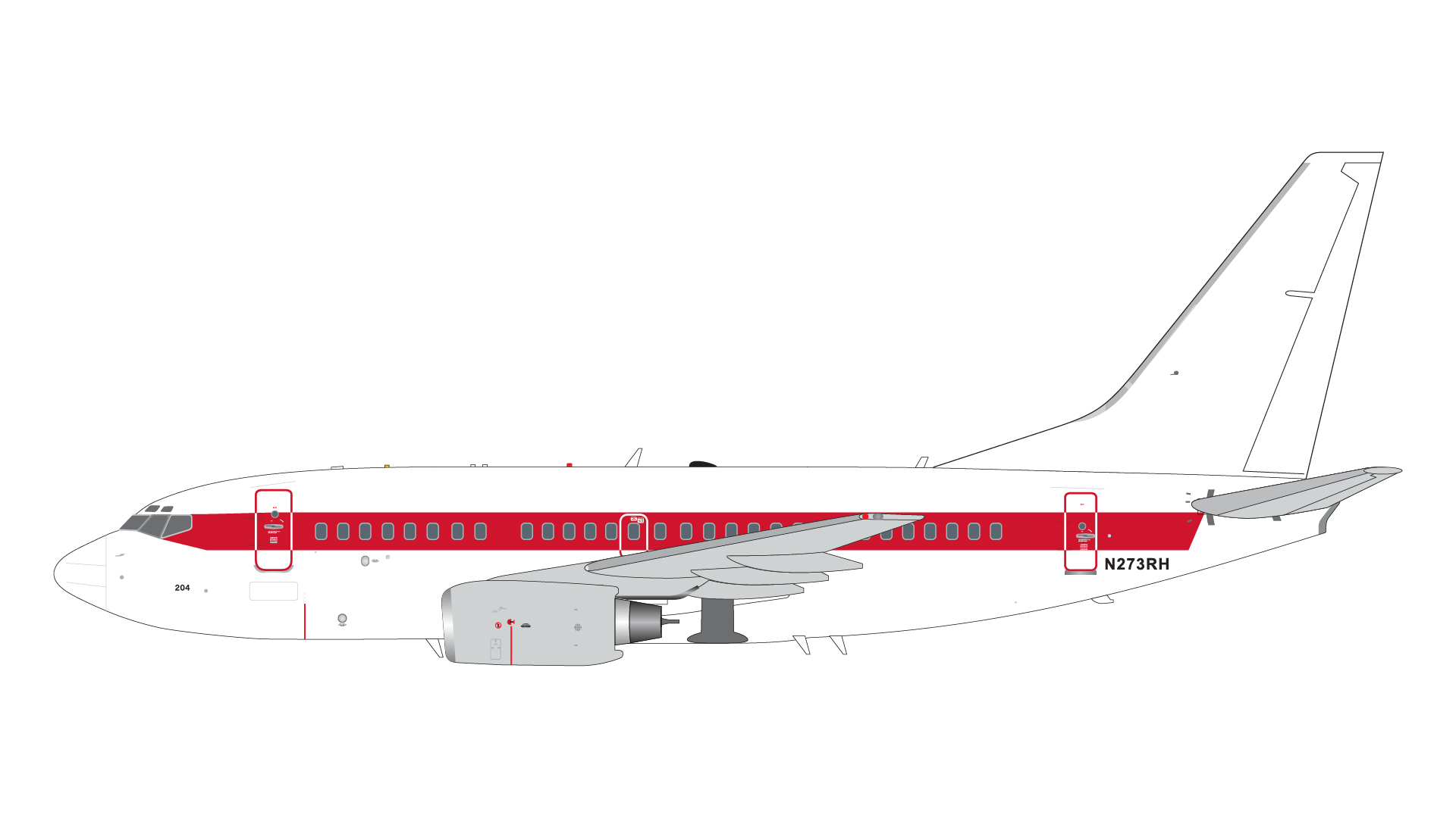 G2EGG1200 GEMINI 200 EG&G B737-600 N273RH  1:200 お取り寄せ GEMINI JETS 1:200 EG&G / EG&G 737-600 亜鉛ダイキャスト製