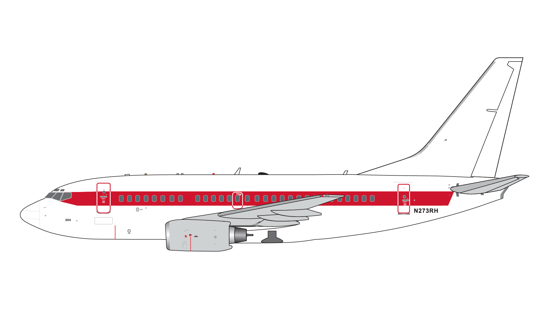 GJEGG2169 GEMINI JETS EG&G Janet B737-600 N273RH 1:400 メーカー完売