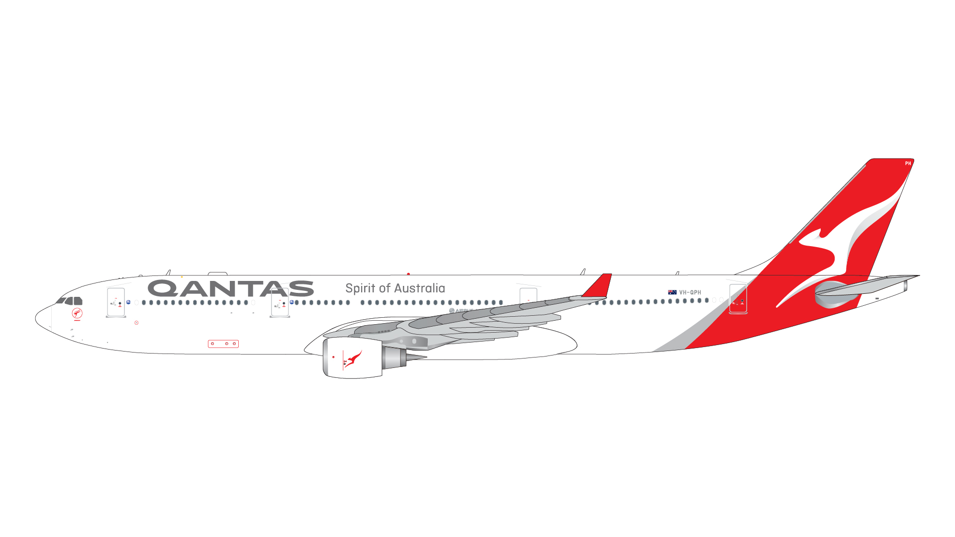 GJQFA2161 GEMINI JETS Qantas Airways / カンタス航空 A330-300 VH-QPH 1:400 完売しました。