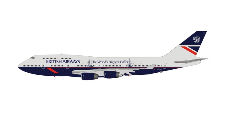 04514 Phoenix British Airways / 英国航空 ブリティッシュ・エアウェイズ The World’s Biggest Offer B747-400 G-BNLC 1:400 完売しました。 Phoenix 1:400 British Airways / 英国航空 ブリティッシュ・エアウェイズ 747-400 亜鉛ダイキャスト製