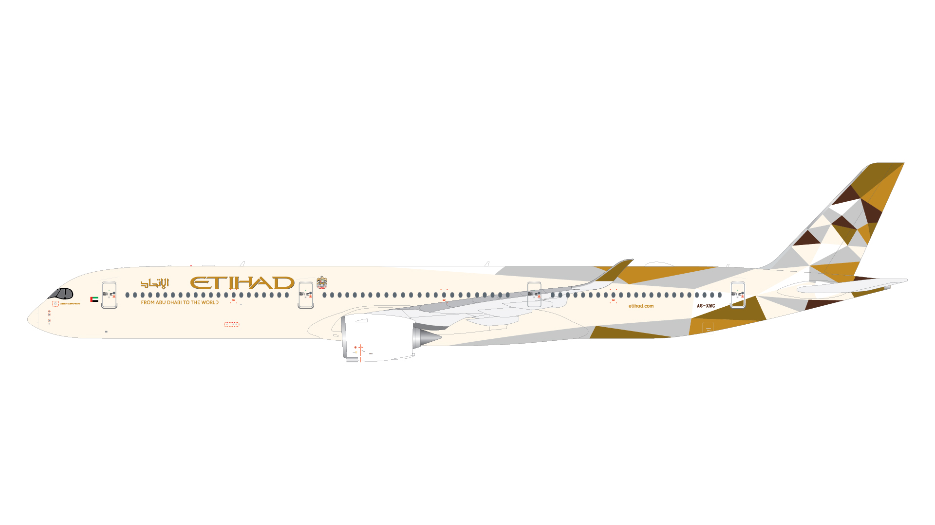 GJETD2163 GEMINI JETS Etihad Airways / エティハド航空 A350-1000 A6-XWC 1:400 完売しました。 GEMINI JETS 1:400 ETIHAD AIRWAYS / エティハド航空 A350-1000 亜鉛ダイキャスト製