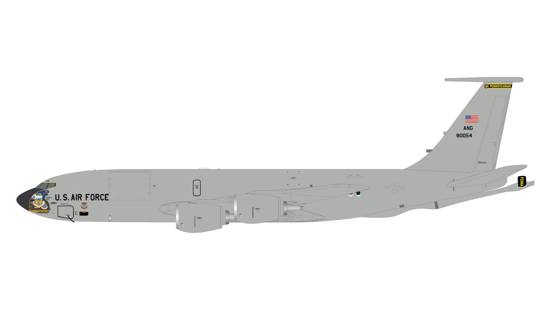 GMUSA130 GEMINI MACS アメリカ空軍 U.S. Air Force KC-135T 58-0054 Pennsylvania ANG 1:400 完売しました。