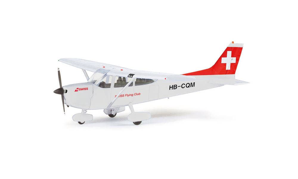 019446 Herpa Swiss Flying Club / スイス フライング クラブ Cessna 172 HB-CQM 1:87 お取り寄せ Herpa 1:87 Swiss Flying Club / スイス フライング クラブ Cessna 172（Skyhawk） プラスチック製
