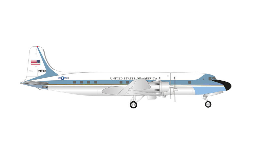537001 Herpa U.S. Air Force / アメリカ空軍 VC-118A 53-3240 アンドルーズ空軍基地 1:500 完売しました。 Herpa 1:500 USAF U.S. Air Force / アメリカ空軍 VC-118 亜鉛ダイキャスト製