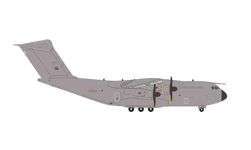 572729 Herpa Spanish Air Force / スペイン空軍 A400M(T.23) 31-28 311/312SQ サラゴサ空軍基地 1:200 メーカー完売