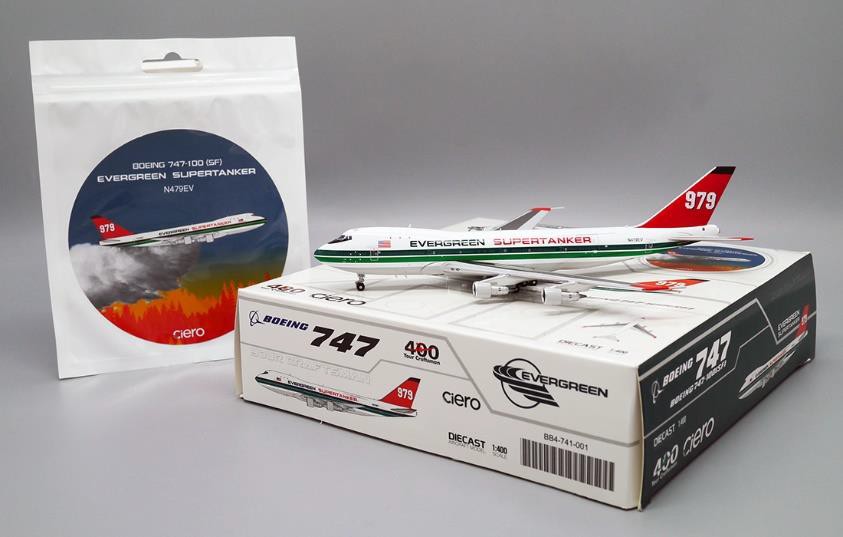 BB4-741001 JC WING EVERGREEN / エバーグリーン B747-100SF N479EV 1:400 ステッカー付 完売しました。 JC WING 1:400 EVERGREEN / エバーグリーン航空 747-100 亜鉛ダイキャスト製
