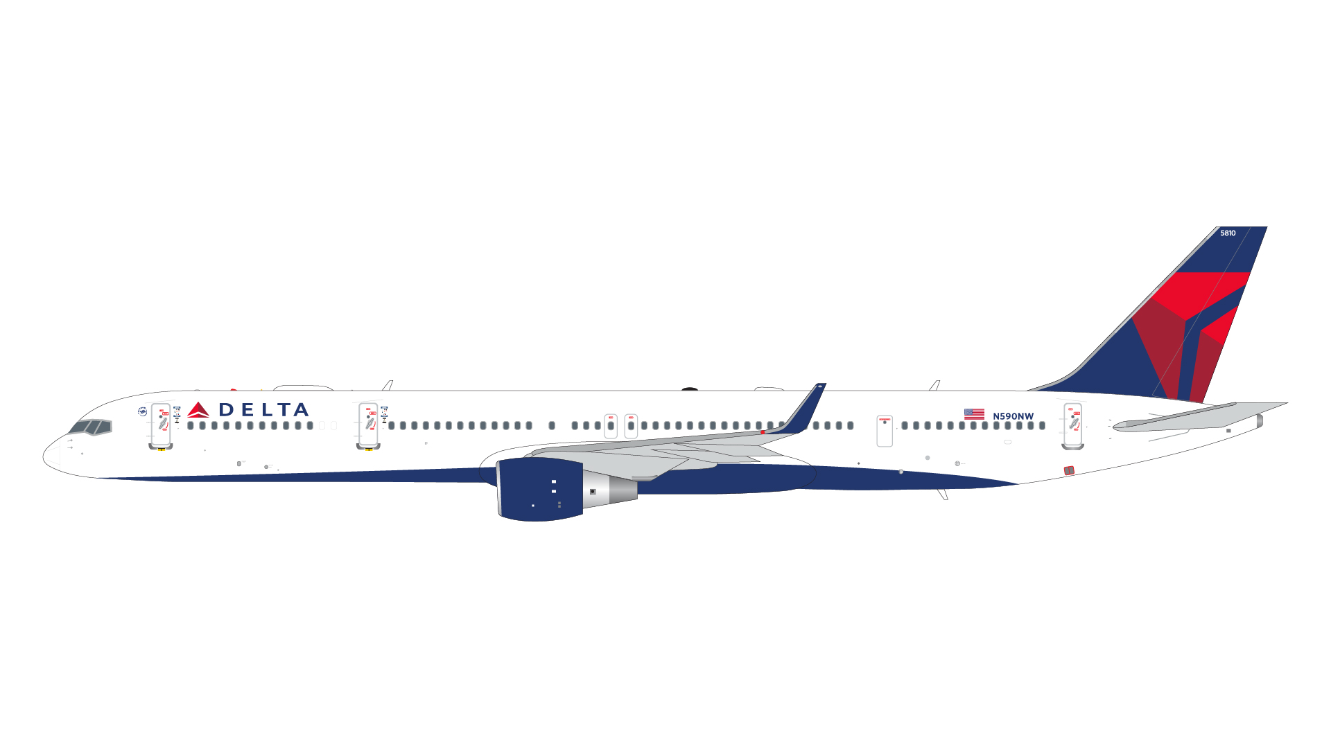 G2DAL1111 GEMINI 200 Delta Air Lines / デルタ航空 B757-300W N590NW  1:200 完売しました。