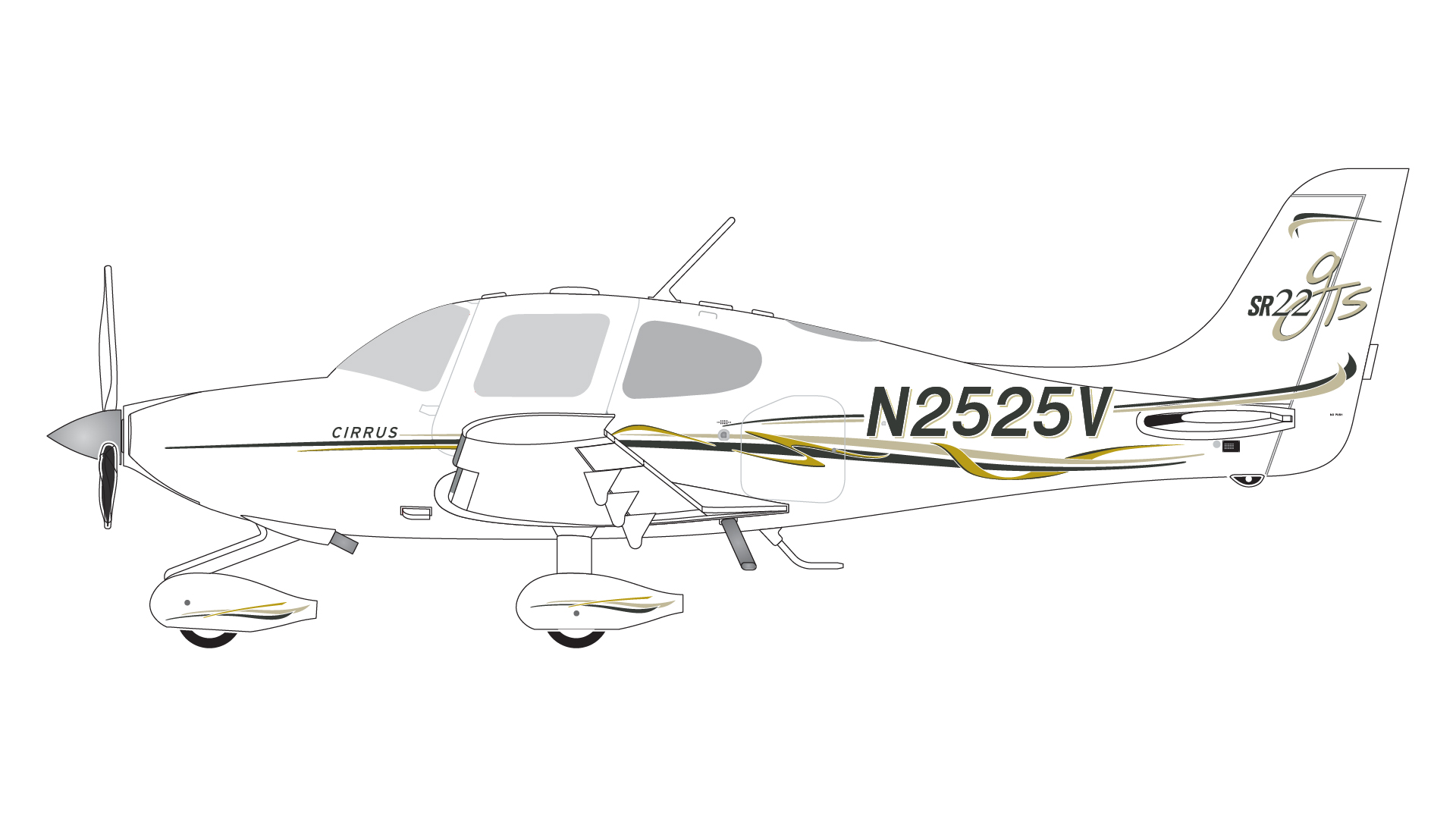 GGCIR013  Gemini General aviation Cirrus Aircraft / シーラス・エアクラフト Cirrus SR22  N2525V 1:72 お取り寄せ GEMINI JETS 1:72 Cirrus Aircraft / シーラス・エアクラフト SR22 プラスチック製