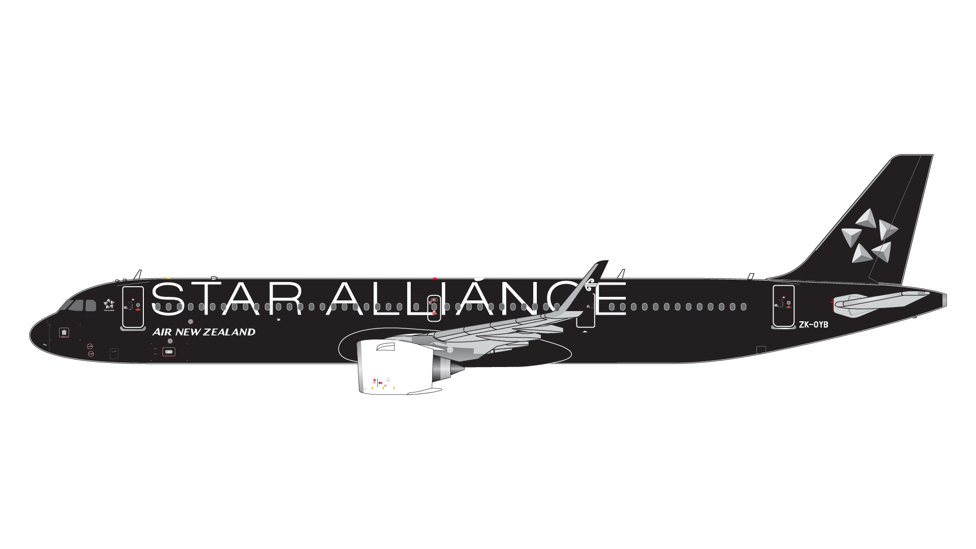 GJANZ2178 GEMINI JETS Air New Zealand / ニュージーランド航空 Star Alliance A321neo ZK-OYB 1:400 完売しました。 GEMINI JETS 1:400 Air New Zealand / ニュージーランド航空 A321neo 亜鉛ダイキャスト製