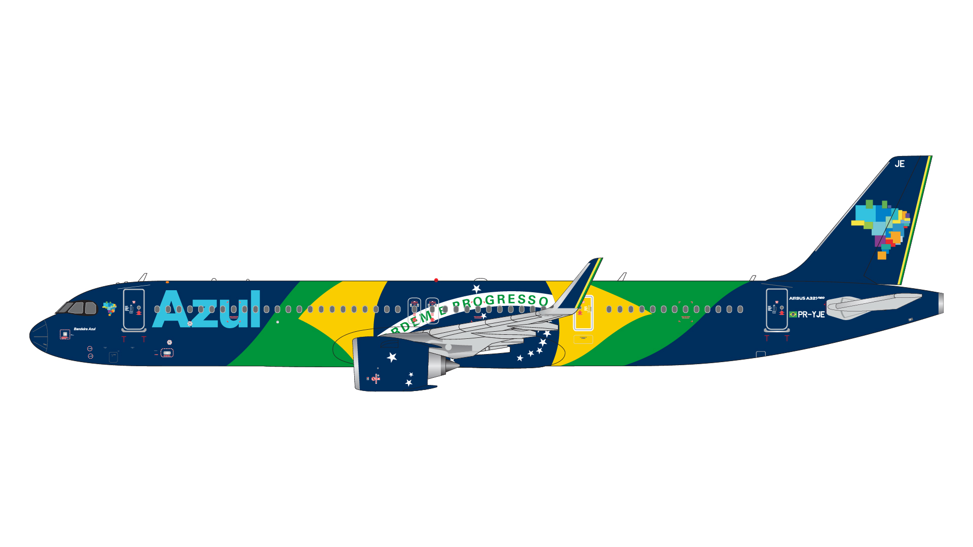GJAZU2073 GEMINI JETS Azul / アズールブラジル航空 Brazilian flag A321neo PR-YJE 1:400 メーカー完売 GEMINI JETS 1:400 Azul Brazilian Airlines / アズールブラジル航空 A321neo 亜鉛ダイキャスト製
