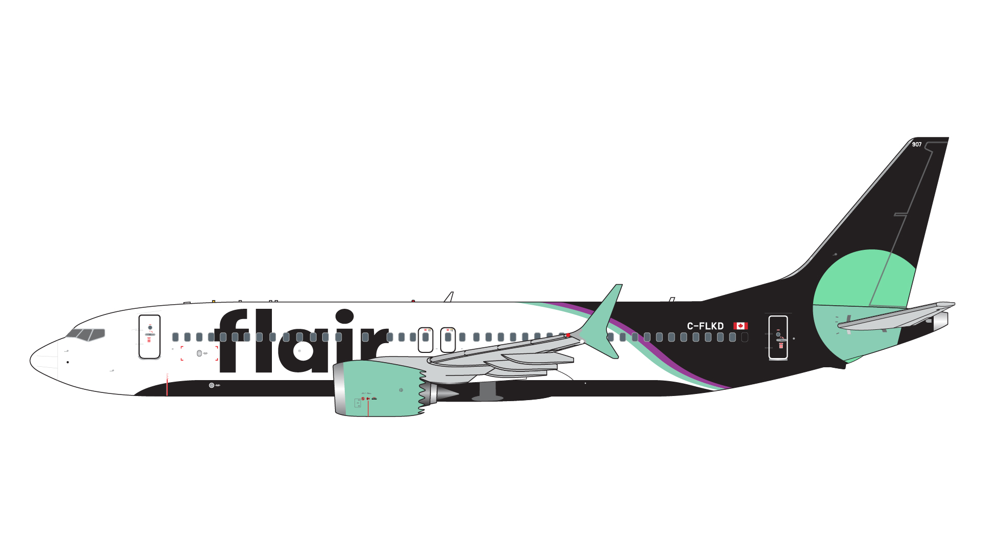 GJFLE2060 GEMINI JETS Flair Airlines / フレア航空 B737 MAX8 C-FLKD 1:400 完売しました。 GEMINI JETS 1:400 Flair Airlines / フレア航空 737 MAX8 亜鉛ダイキャスト製