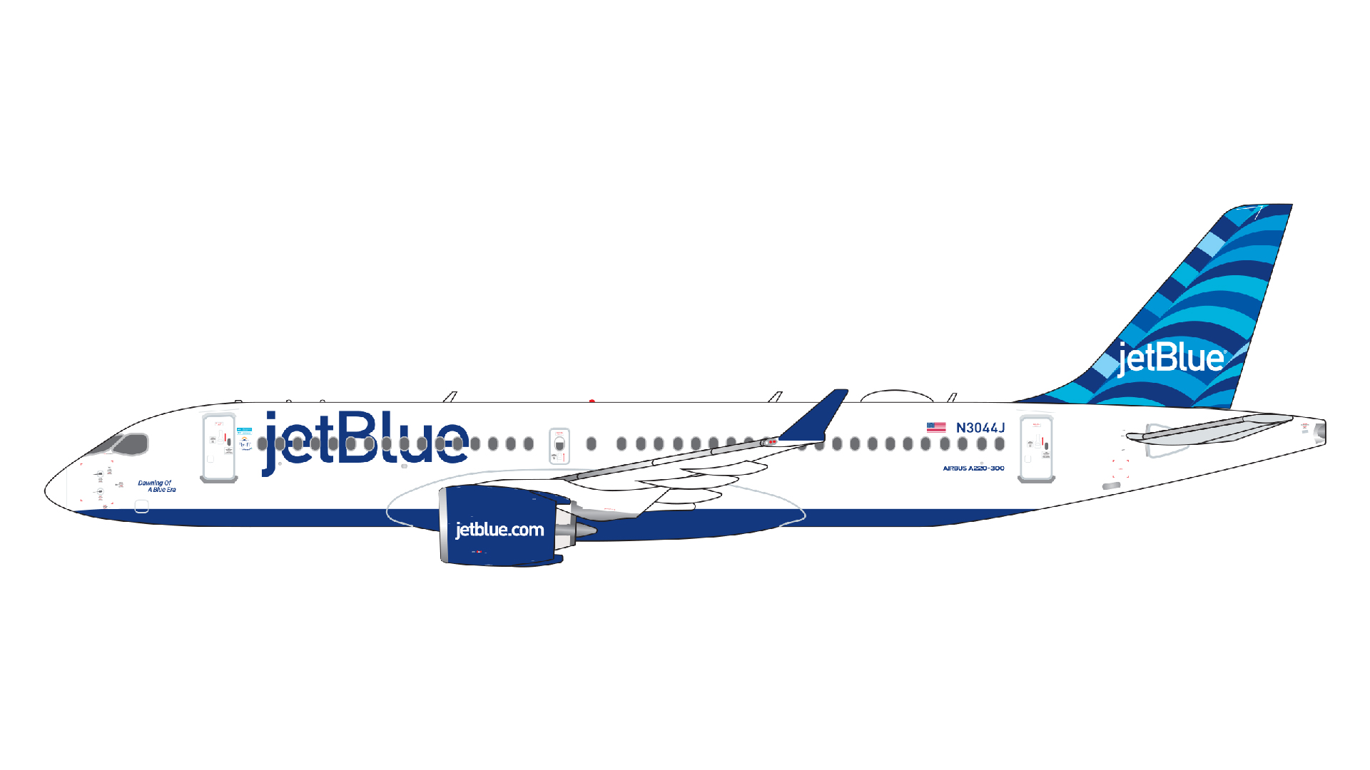 GJJBU2182 GEMINI JETS JetBlue Airways / ジェットブルー航空 Dawning Of A Blue Era A220-300 N3044J 1:400 完売しました。