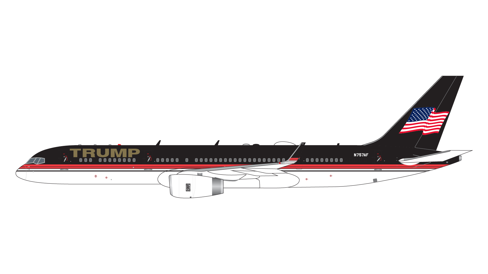 GJTRU2171 GEMINI JETS Trump / トランプジェット B757-200 N757AF 1:400 完売しました。 GEMINI JETS 1:400 Trump-Vance Campaign / トランプ・ヴァンス陣営 757-200 亜鉛ダイキャスト製