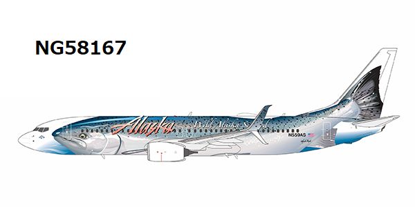 NG58167 NG MODELS Alaska Airlines / アラスカ航空 Salmon Thirty Salmon II livery B737-800/w N559AS 1:400 お取り寄せ NG MODELS 1:400 ALASKA AIRLINES / アラスカ航空 737-800 亜鉛ダイキャスト製