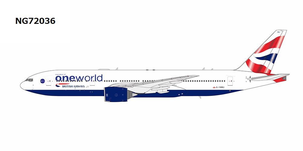 NG72036 NG MODELS British Airways / 英国航空 ブリティッシュ・エアウェイズ oneworld cs B777-200ER G-YMMU 1:400 完売しました。