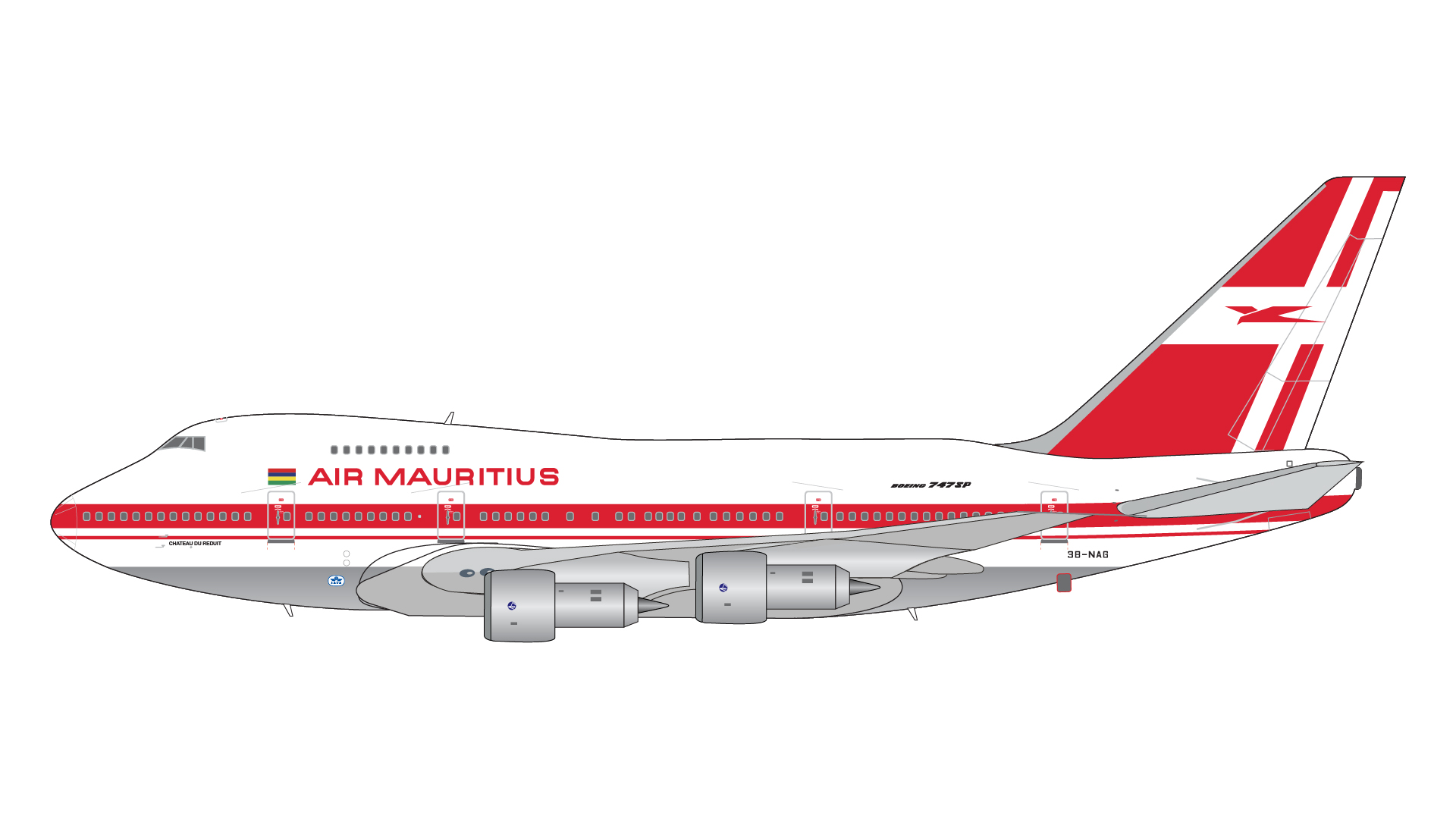 GJMAU1496 GEMINI JETS Air Mauritius / モーリシャス航空 B747SP 3B-NAG 1:400 完売しました。 GEMINI JETS 1:400 Air Mauritius / モーリシャス航空 747SP 亜鉛ダイキャスト製