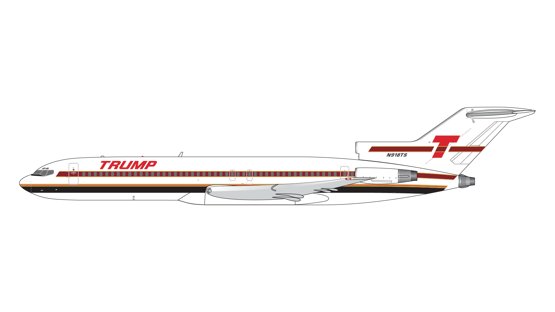 GJTPS2176 GEMINI JETS Trump Shuttle / トランプ・シャトル B727-200 N918TS 1:400 メーカー完売 GEMINI JETS 1:400 Trump Shuttle / トランプ・シャトル 727-200 亜鉛ダイキャスト製