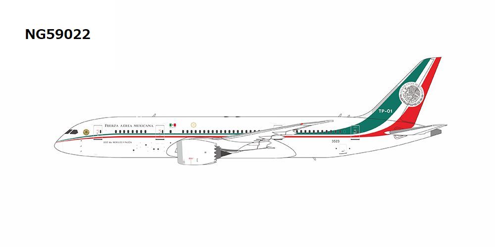 NG59022 NG MODELS Mexico Air Force / メキシコ空軍 B787-8 TP-01 1:400 完売しました。 NG MODELS 1:400 Mexico Air Force / メキシコ空軍 787-8 亜鉛ダイキャスト製