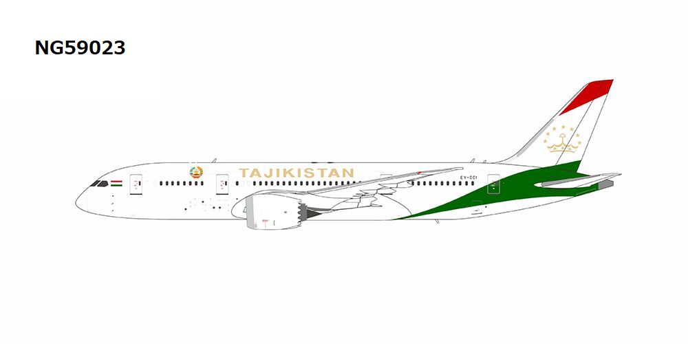 NG59023 NG MODELS Tajikistan Government / タジキスタン政府 B787-8 EY-001 1:400 NG MODELS 1:400 Tajikistan Government / タジキスタン政府 787-8 亜鉛ダイキャスト製
