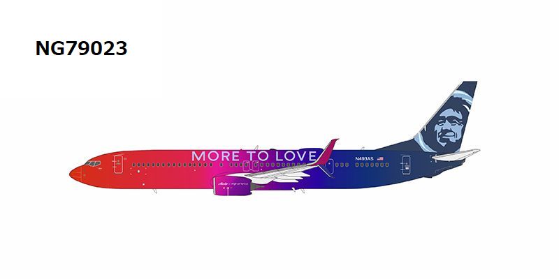NG79023 NG MODELS Alaska Airlines / アラスカ航空 More To Love cs; with scimitar winglets B737-900ER/w N493AS 1:400 完売しました。 NG MODELS 1:400 ALASKA AIRLINES / アラスカ航空 737-900 亜鉛ダイキャスト製