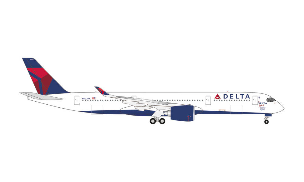 530859-002 Herpa Delta Air Lines / デルタ航空 A350-900 N502DN The Delta Spirit 1:500 完売しました。 Herpa 1:500 Delta Air Lines / デルタ航空 A350-900 亜鉛ダイキャスト製