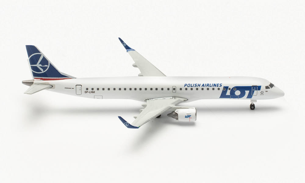 536325-001 Herpa LOT Polish Airlines / LOTポーランド航空 Embraer E195 SP-LNM 1:500 お取り寄せ