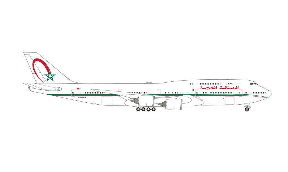 536882 Herpa Morocco Government / モロッコ政府専用機 B747-8BBJ CN-MBH 1:500 完売しました。 Herpa 1:500 Morocco Government / モロッコ政府専用機 747-8 亜鉛ダイキャスト製