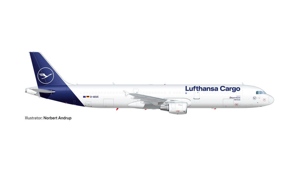 572439 Herpa Lufthansa Cargo / ルフトハンザ カーゴ A321P2F D-AEUC Hello Europe 1:200 完売しました。