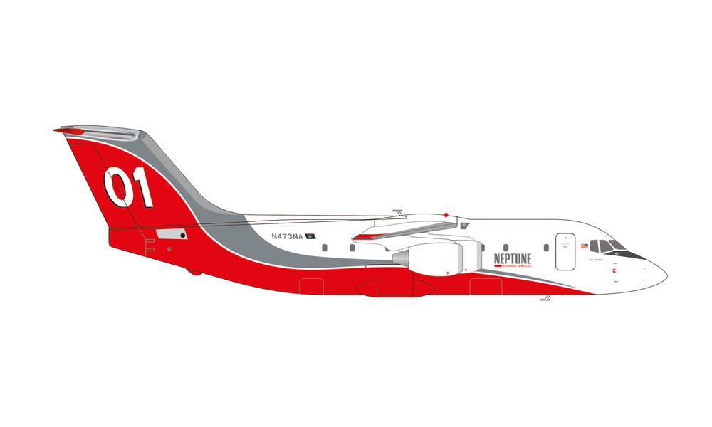 572835 Herpa Neptune Aviation Services / ネプチューン・エイビエーション・サービス BAe146-200 N473NA / 01 1:200 完売しました。 Herpa 1:200 Neptune Aviation Services / ネプチューン・エイビエーション・サービス BAe 146 亜鉛ダイキャスト製
