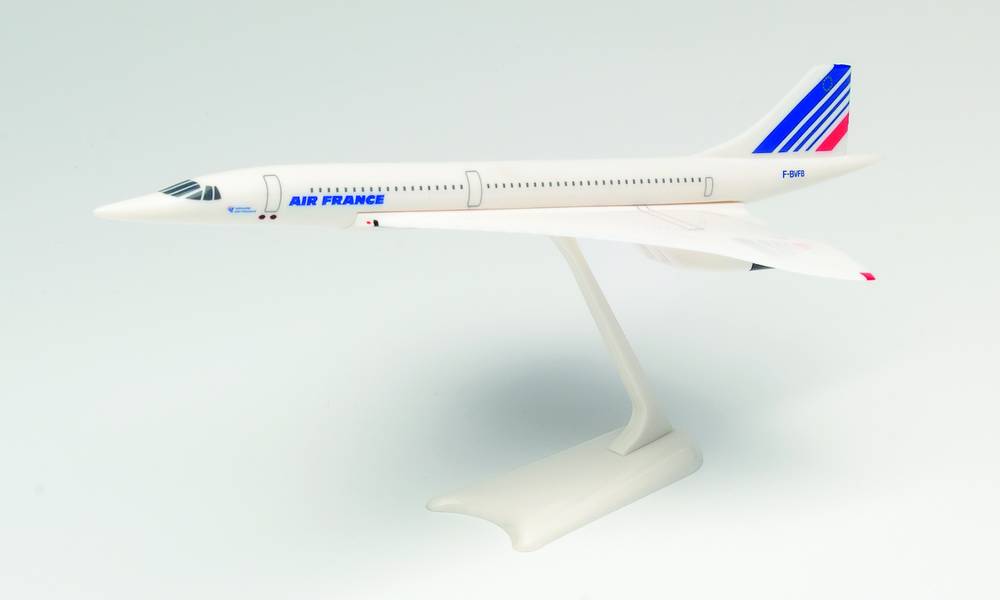 605816-001 Herpa SNAPFIT Air France / エールフランス CONCORDE F-BVFB 1:250  完売しました Herpa SNAPFIT 1:250 Air France / エールフランス CONCORDE プラスチック製