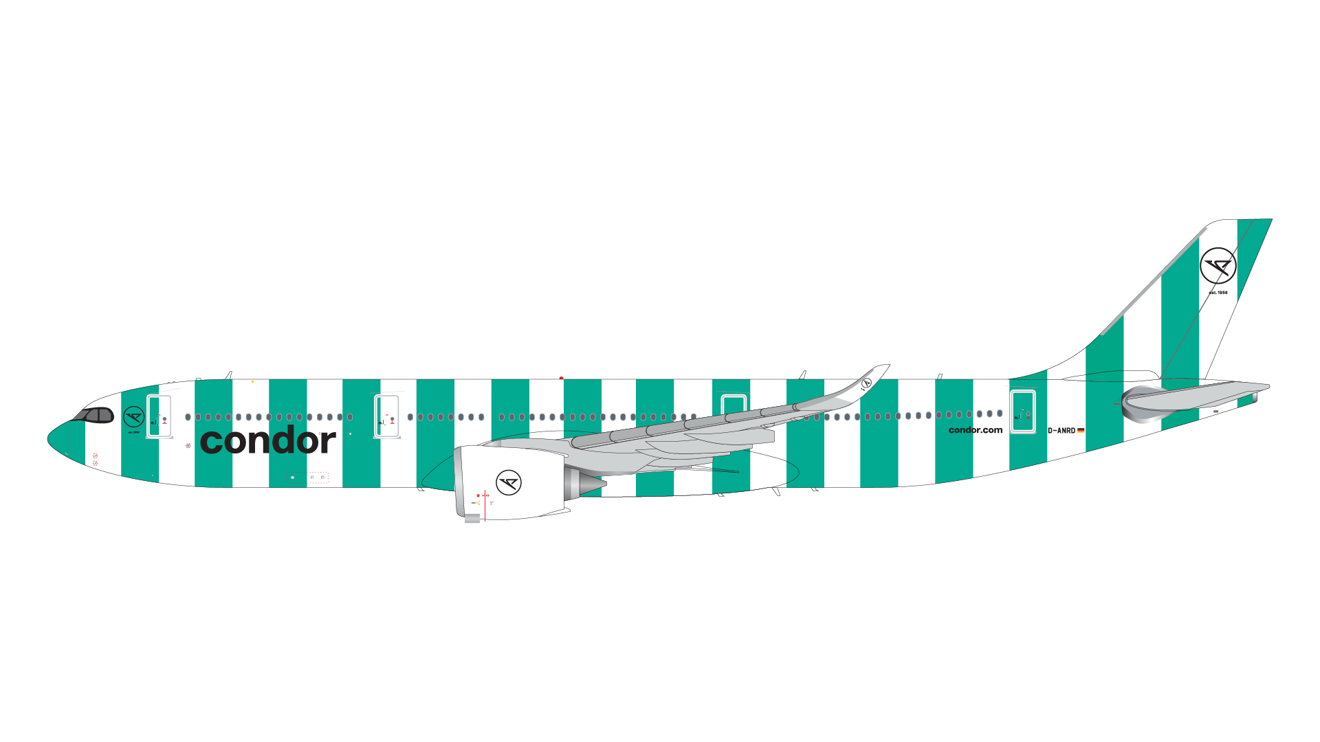 G2CFG1176 GEMINI 200 Condor / コンドル航空 A330-900neo D-ANRD new livery: island/green stripes 1:200 完売しました。