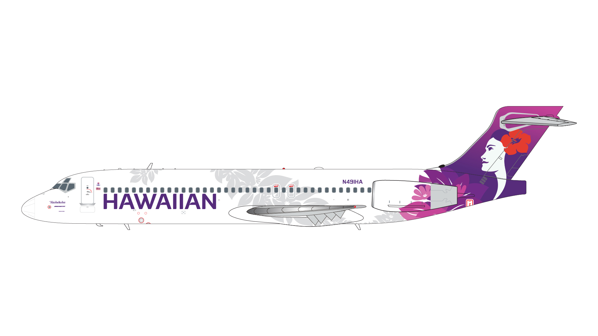 G2HAL1214 GEMINI 200 Hawaiian Airlines / ハワイアン航空 B717-200 N491HA 1:200 完売しました。