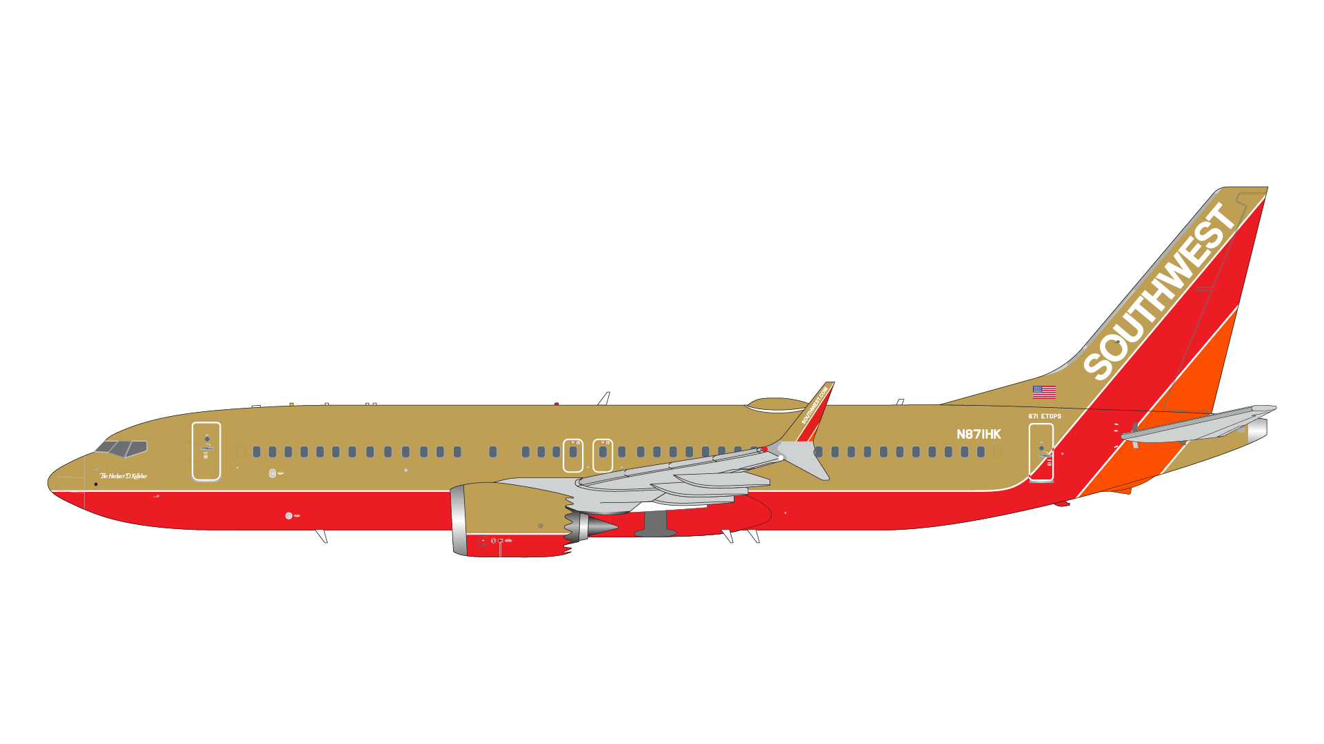 G2SWA1216 GEMINI 200 Southwest Airlines / サウスウエスト航空 B737 MAX8 N871HK 