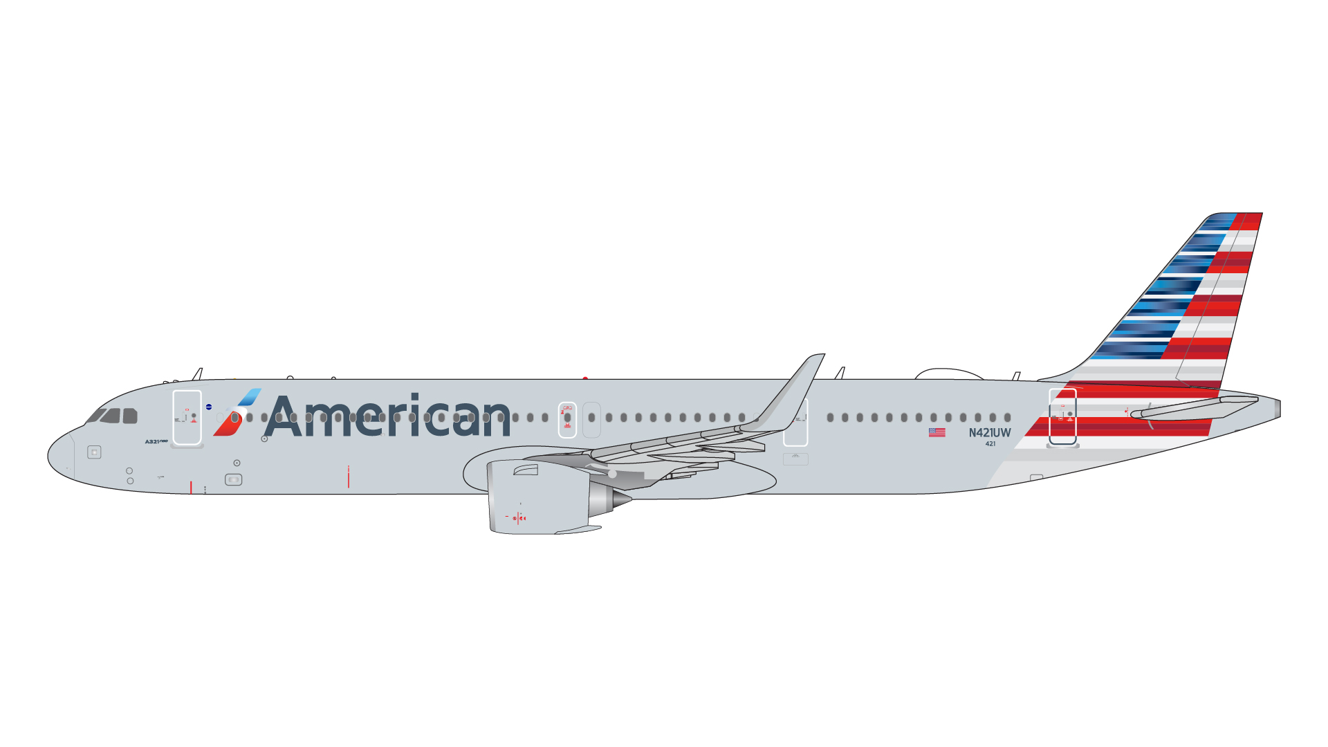 GJAAL2089 GEMINI JETS American Airlines / アメリカン航空 A321neo N421UW 1:400 メーカー完売