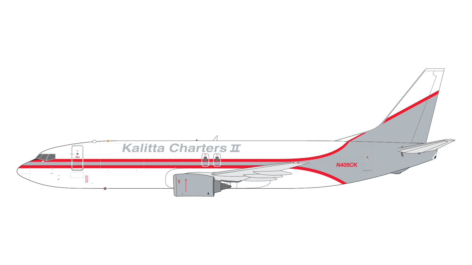 GJKFS1958 GEMINI JETS Kalitta Charters II / カリッタ・チャーターズ・Ⅱ B737-400(SF) N405CK 1:400 お取り寄せ
