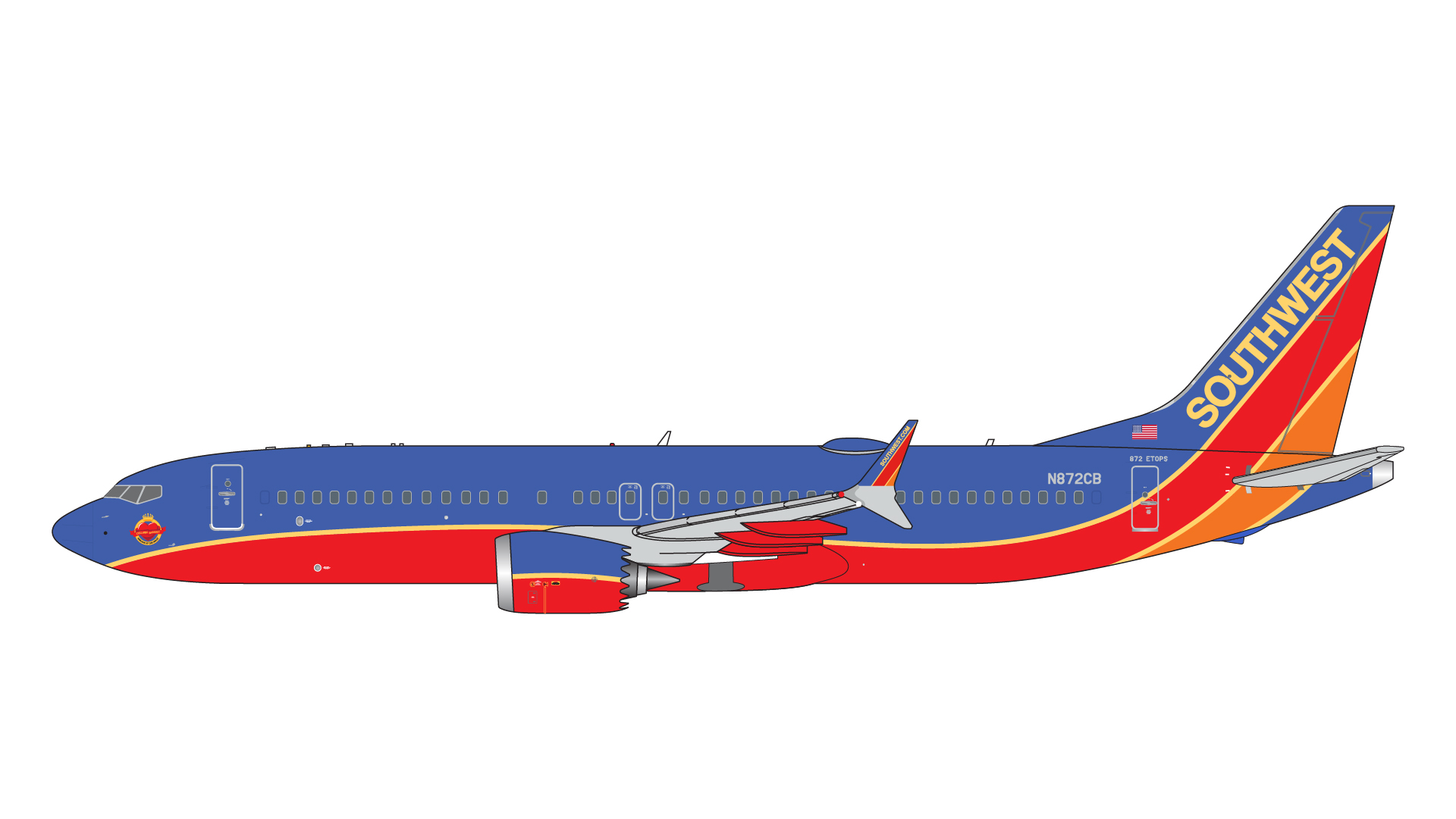 GJSWA2187 GEMINI JETS Southwest Airlines / サウスウエスト航空 canyon blue livery B737 MAX8 N872CB 1:400 メーカー完売