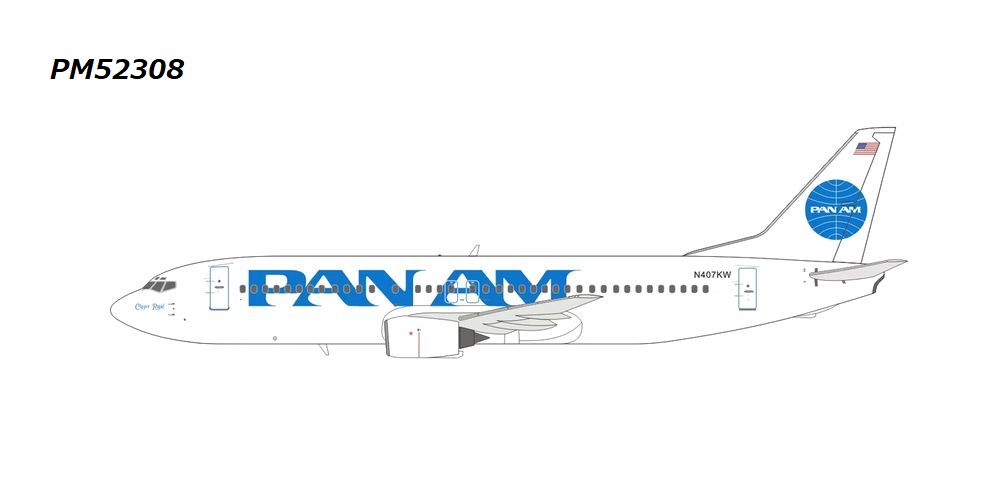 PM52308 Panda Models Pan American Airways / パンアメリカン航空 B737-400 N407KW 1:400 完売しました。