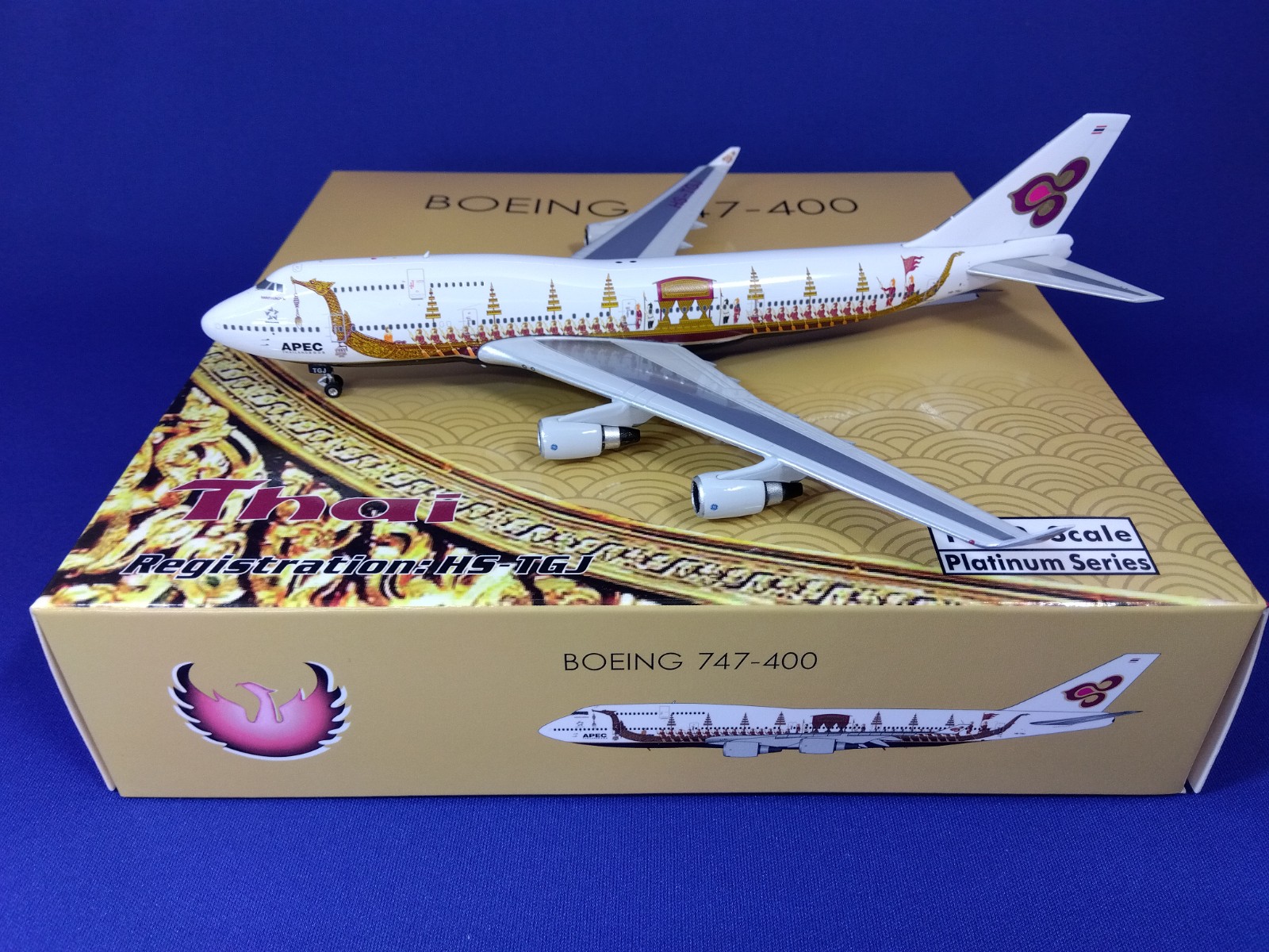 11702 Phoenix Thai / タイ国際航空 Royal Barge タイ・ロイヤルバージ B747-400 HS-TGJ 1:400 完売しました。