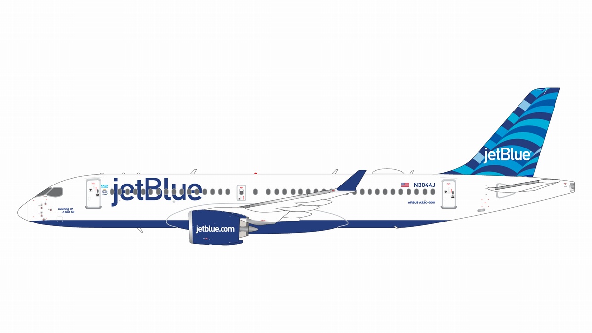 G2JBU1213 GEMINI 200 JetBlue Airways / ジェットブルー航空 A220-300 N3044J  1:200 完売しました。 GEMINI JETS 1:200 JetBlue Airways / ジェットブルー航空 A220-300 亜鉛ダイキャスト製