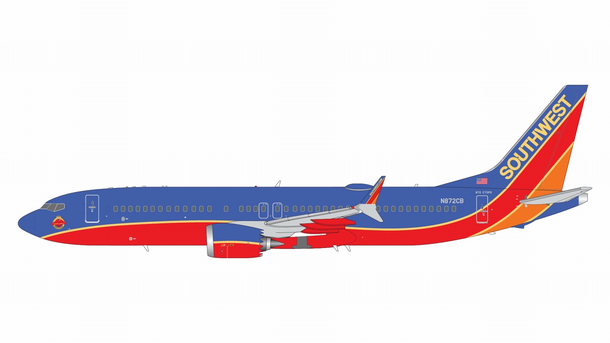 G2SWA1217 GEMINI 200 Southwest Airlines / サウスウエスト航空 B737 MAX8 N872CB Canyon Blue retro livery 1:200 完売しました。