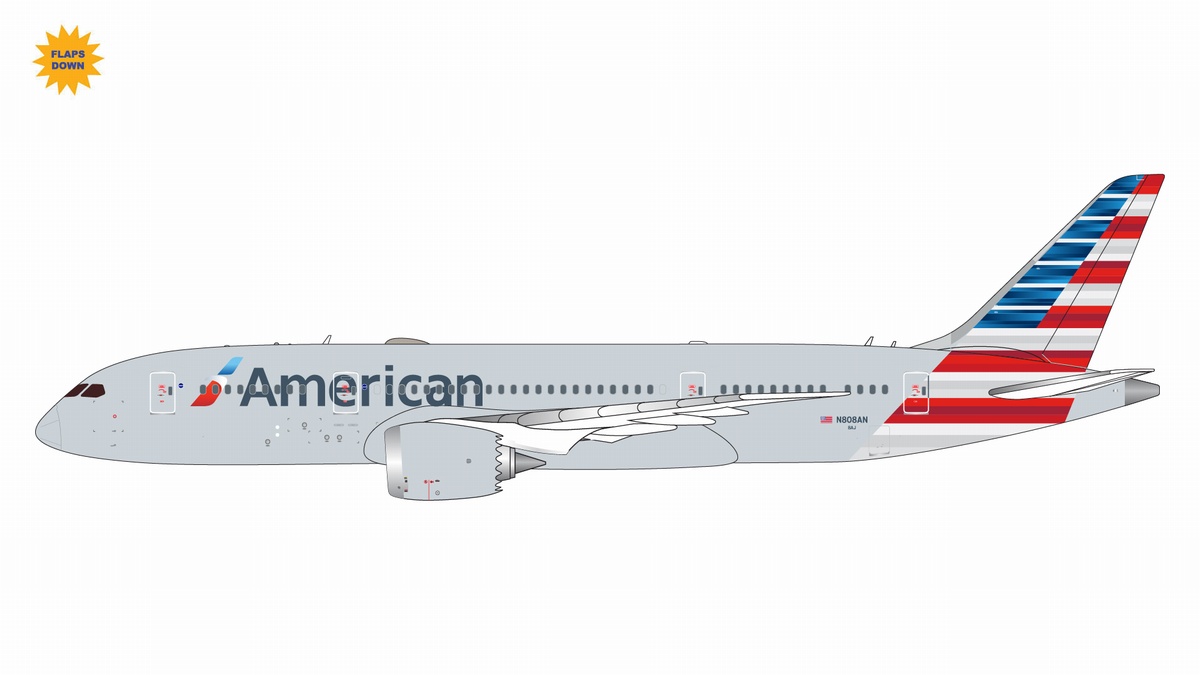 GJAAL2087F GEMINI JETS American Airlines / アメリカン航空  B787-8 flaps down N808AN 1:400