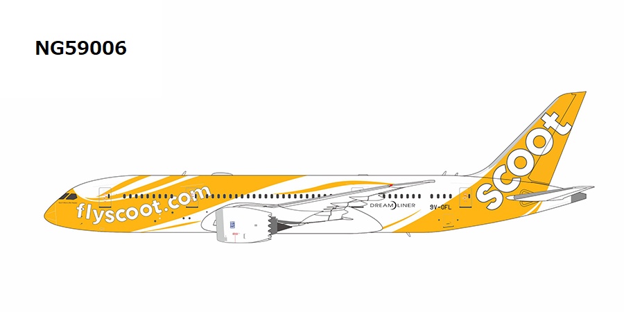 NG59006 NG MODELS SCOOT / スクート B787-8 9V-OFL 1:400 完売しました。 NG MODELS 1:400 SCOOT / スクート 787-8 亜鉛ダイキャスト製