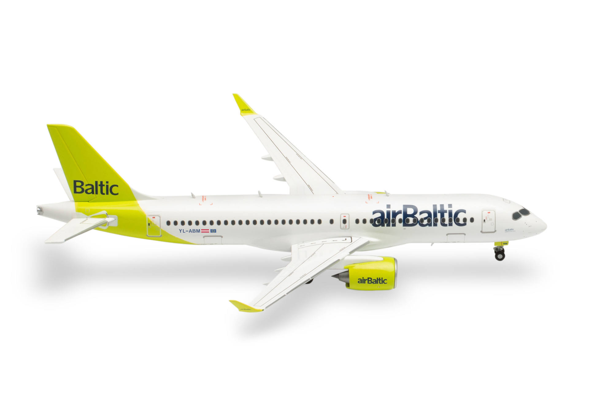 571487-001 Herpa airBaltic / エア バルティック A220-300 YL-ABM 1:200 お取り寄せ Herpa 1:200 airBaltic / エア バルティック A220-300 亜鉛ダイキャスト製