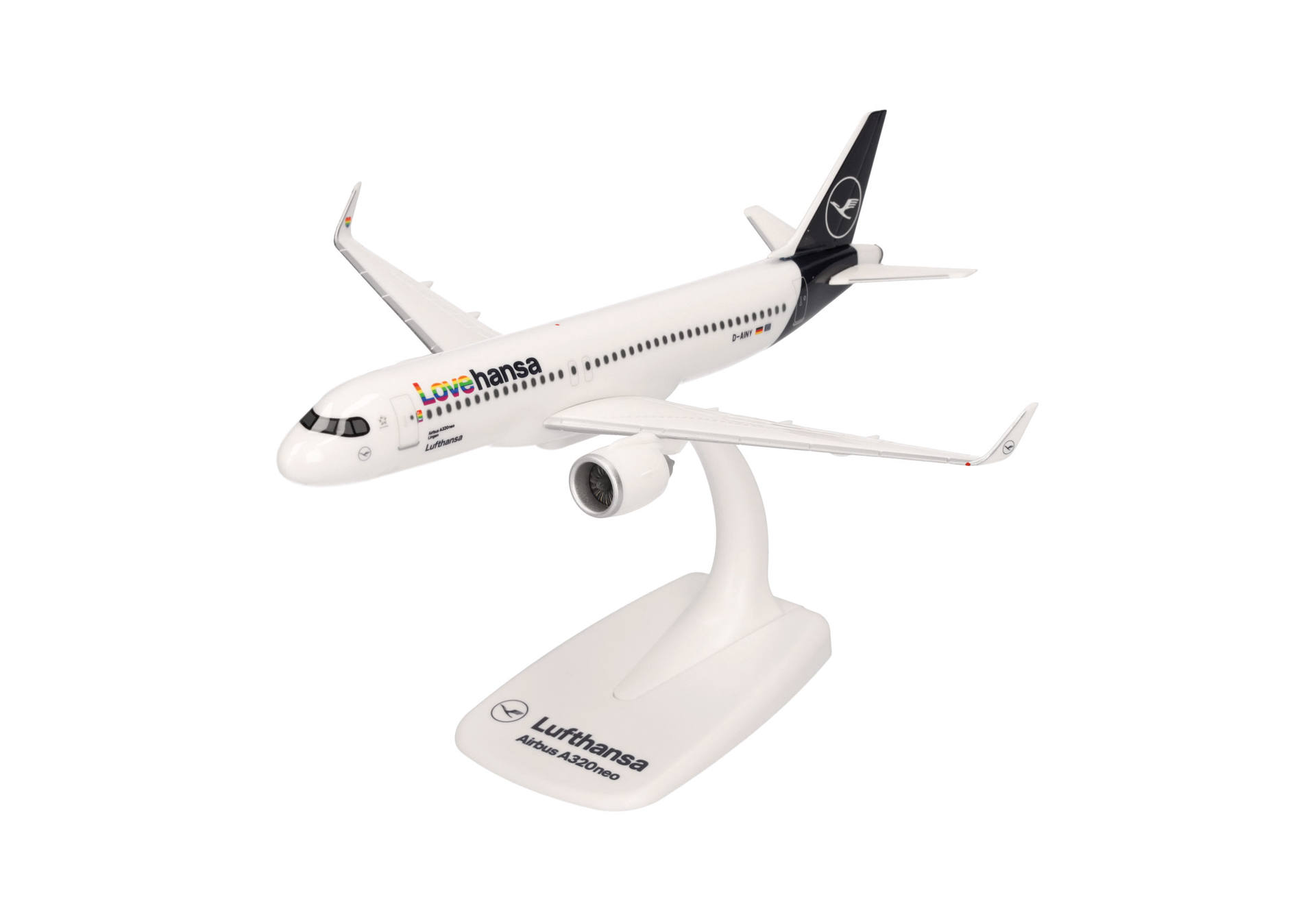 613880 Herpa SNAPFIT Lufthansa / ルフトハンザドイツ航空 A320neo D-AINY “Lovehansa” “Lingen” 1:200 予約 Herpa SNAPFIT 1:200 Lufthansa / ルフトハンザドイツ航空 A320neo プラスチック製