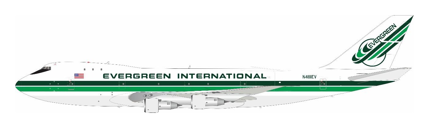 B-741-EZ-481 B-MODELS EVERGREEN / エバーグリーン B747-100SF N481EV 1:200 スタンド付 完売しました。 B-MODELS 1:200 EVERGREEN / エバーグリーン航空 747-100 亜鉛ダイキャスト製