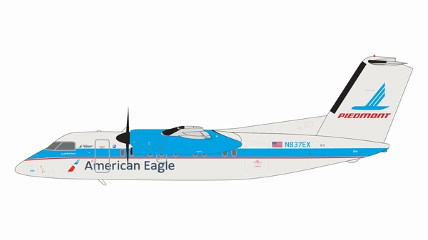 G2AAL939 GEMINI 200 Piedmont Airlines / ピードモント航空 Dash 8 Q100 N837EX Piedmont Airlines retro livery 1:200 お取り寄せ GEMINI JETS 1:200 Piedmont Airlines / ピードモント航空 DHC-8-100 亜鉛ダイキャスト製