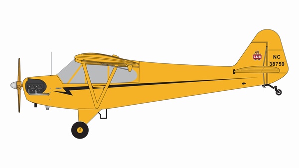 GGPIP015 Gemini General aviation Piper / パイパー・エアクラフト J-3 Cub NC38759 1:72 お取り寄せ