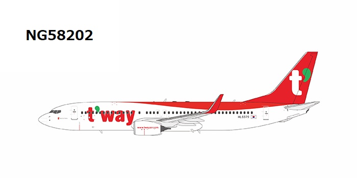 NG58202 NG MODELS T’way Air / ティーウェイ航空 B737-800/w HL8379 1:400 完売しました NG MODELS 1:400 T’way Air / ティーウェイ航空 737-800 亜鉛ダイキャスト製